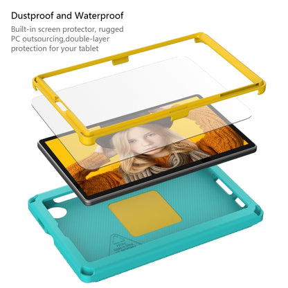 For Samsung Galaxy Tab A11 / A9 EVA Hybrid PC Shockproof Tablet Case with Frame(Glacial Green) by buy2fix