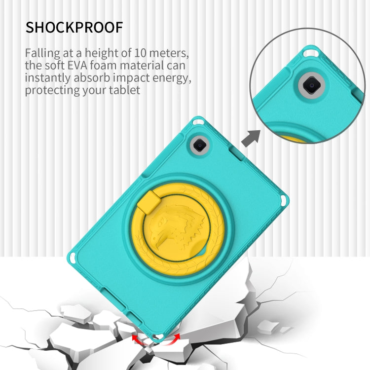 For Samsung Galaxy Tab A11 / A9 EVA Hybrid PC Shockproof Tablet Case with Frame(Glacial Green) by buy2fix