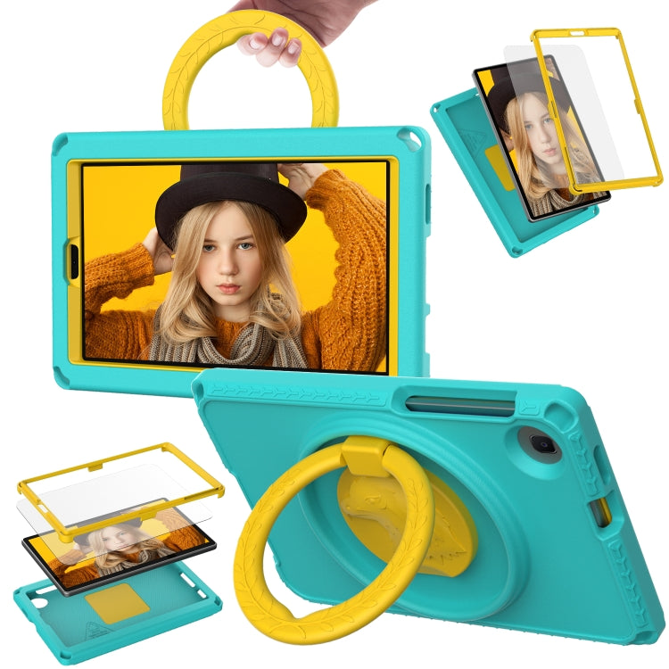 For Samsung Galaxy Tab A11 / A9 EVA Hybrid PC Shockproof Tablet Case with Frame(Glacial Green) by buy2fix