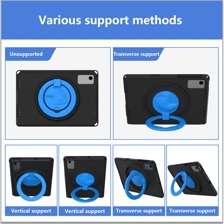 For Samsung Galaxy Tab A11+ / A9+ EVA Hybrid PC Shockproof Tablet Case with Frame(Black) by buy2fix