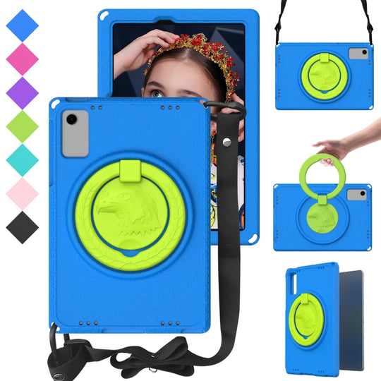 For Samsung Galaxy Tab A11+ / A9+ EVA Hybrid PC Shockproof Tablet Case with Frame(Blue)