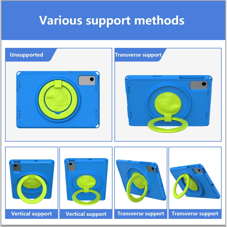 For Samsung Galaxy Tab A11+ / A9+ EVA Hybrid PC Shockproof Tablet Case with Frame(Blue) by buy2fix