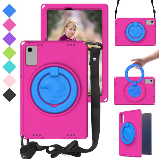 For Samsung Galaxy Tab A11+ / A9+ EVA Hybrid PC Shockproof Tablet Case with Frame(Rose Red) by buy2fix