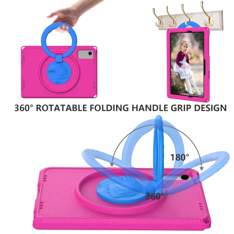 For Samsung Galaxy Tab A11+ / A9+ EVA Hybrid PC Shockproof Tablet Case with Frame(Rose Red) by buy2fix