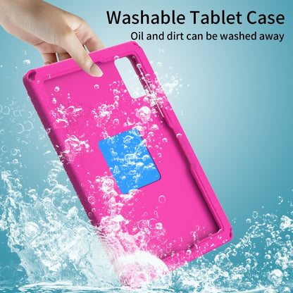 For Samsung Galaxy Tab A11+ / A9+ EVA Hybrid PC Shockproof Tablet Case with Frame(Rose Red) by buy2fix