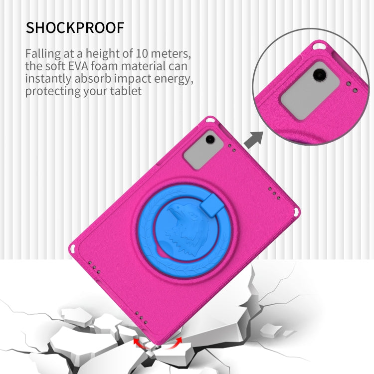 For Samsung Galaxy Tab A11+ / A9+ EVA Hybrid PC Shockproof Tablet Case with Frame(Rose Red) by buy2fix