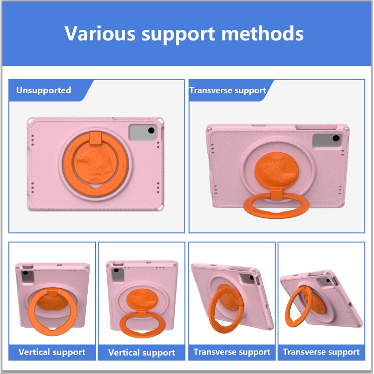 For Samsung Galaxy Tab A11+ / A9+ EVA Hybrid PC Shockproof Tablet Case with Frame(Pink) by buy2fix