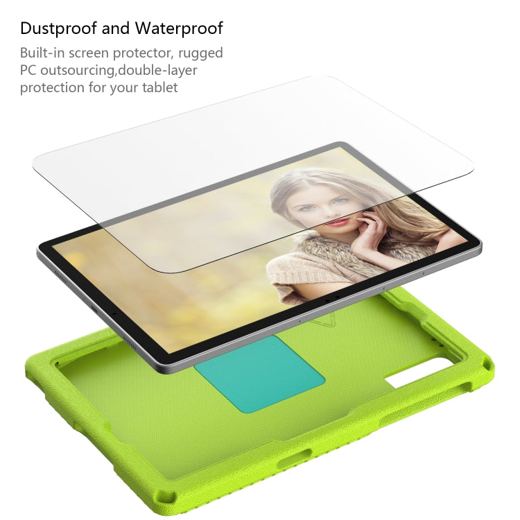 For Samsung Galaxy Tab A11+ / A9+ EVA Hybrid PC Shockproof Tablet Case with Frame(Grass Green) by buy2fix