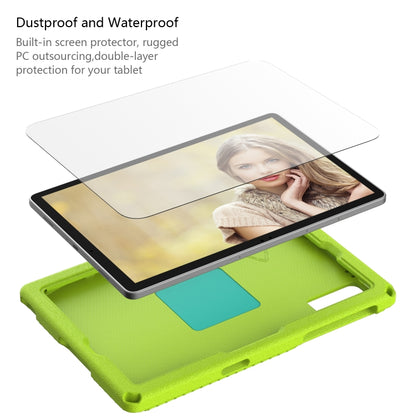 For Samsung Galaxy Tab A11+ / A9+ EVA Hybrid PC Shockproof Tablet Case with Frame(Grass Green) by buy2fix