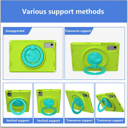 For Samsung Galaxy Tab A11+ / A9+ EVA Hybrid PC Shockproof Tablet Case with Frame(Grass Green) by buy2fix