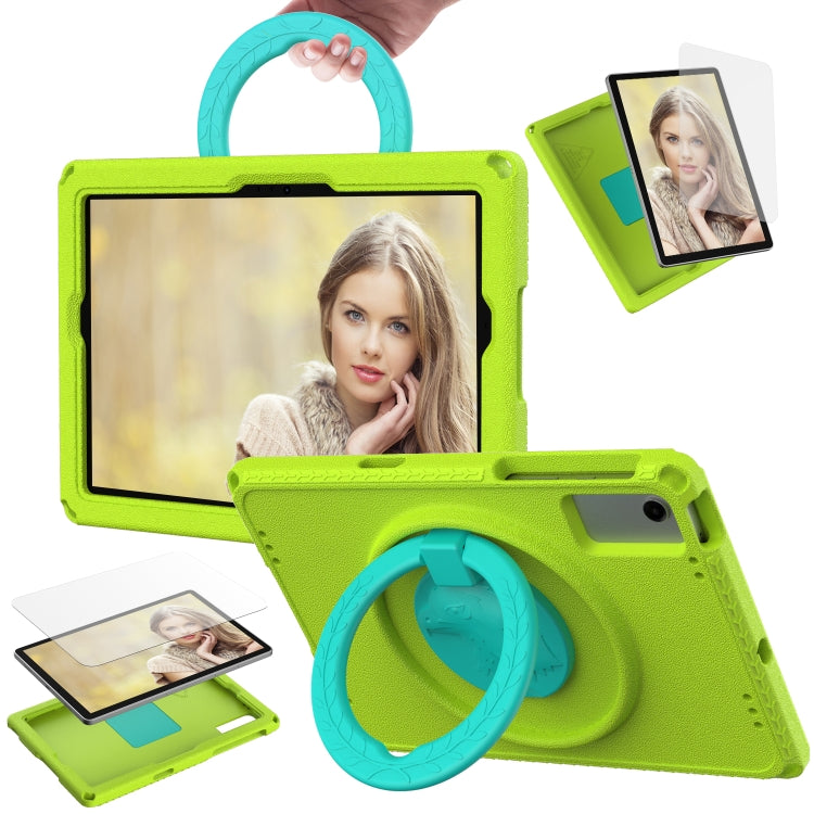 For Samsung Galaxy Tab A11+ / A9+ EVA Hybrid PC Shockproof Tablet Case with Frame(Grass Green) by buy2fix