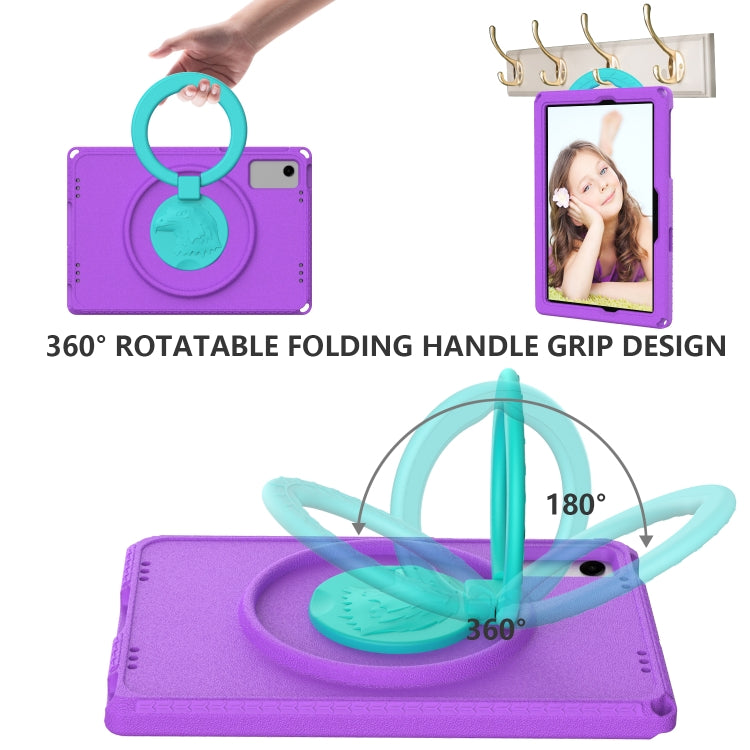 For Samsung Galaxy Tab A11+ / A9+ EVA Hybrid PC Shockproof Tablet Case with Frame(Purple) by buy2fix