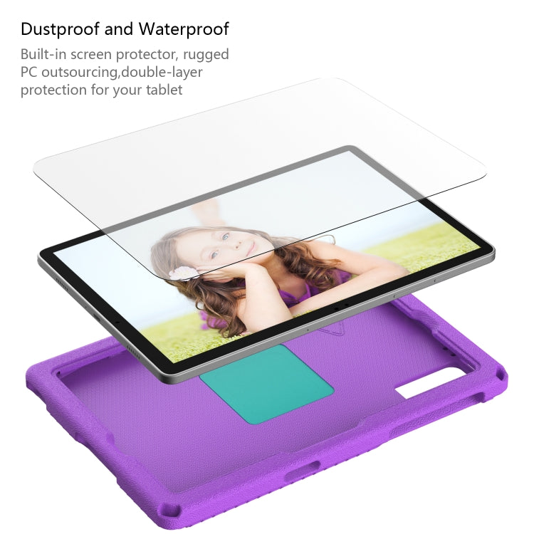 For Samsung Galaxy Tab A11+ / A9+ EVA Hybrid PC Shockproof Tablet Case with Frame(Purple) by buy2fix