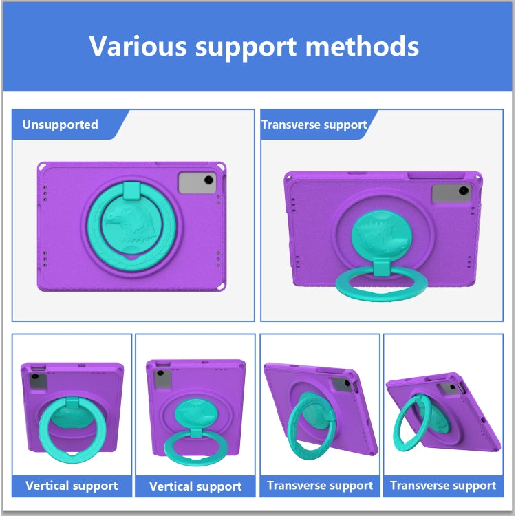 For Samsung Galaxy Tab A11+ / A9+ EVA Hybrid PC Shockproof Tablet Case with Frame(Purple) by buy2fix