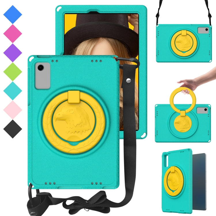 For Samsung Galaxy Tab A11+ / A9+ EVA Hybrid PC Shockproof Tablet Case with Frame(Glacial Green) by buy2fix