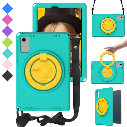 For Samsung Galaxy Tab A11+ / A9+ EVA Hybrid PC Shockproof Tablet Case with Frame(Glacial Green) by buy2fix