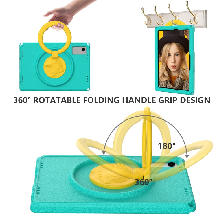 For Samsung Galaxy Tab A11+ / A9+ EVA Hybrid PC Shockproof Tablet Case with Frame(Glacial Green) by buy2fix