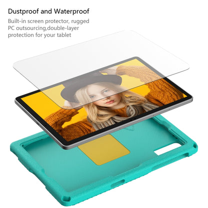 For Samsung Galaxy Tab A11+ / A9+ EVA Hybrid PC Shockproof Tablet Case with Frame(Glacial Green) by buy2fix