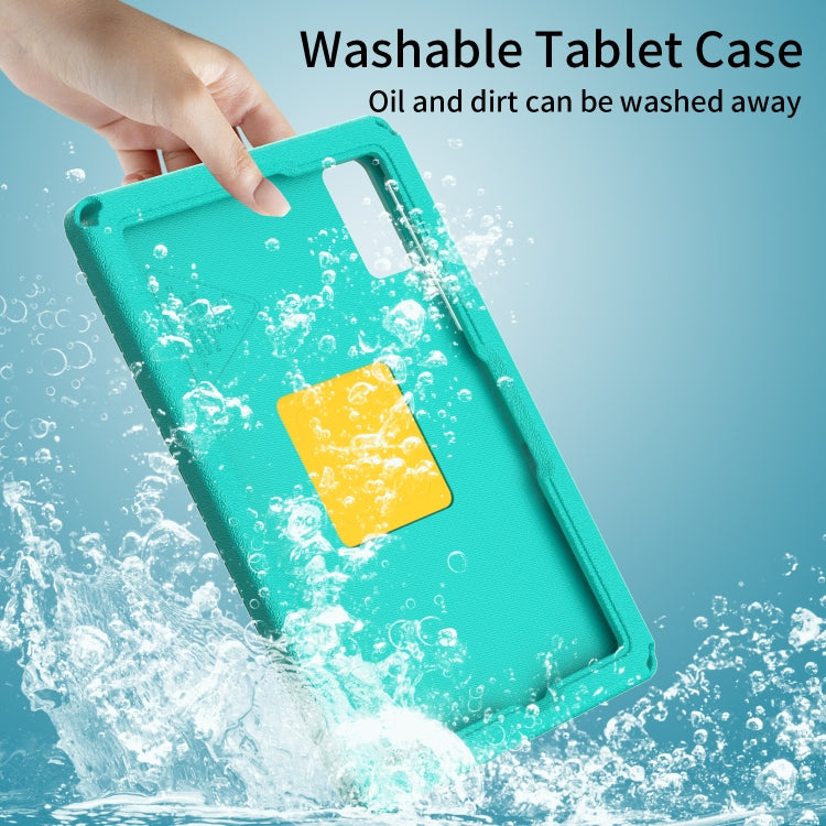 For Samsung Galaxy Tab A11+ / A9+ EVA Hybrid PC Shockproof Tablet Case with Frame(Glacial Green) by buy2fix