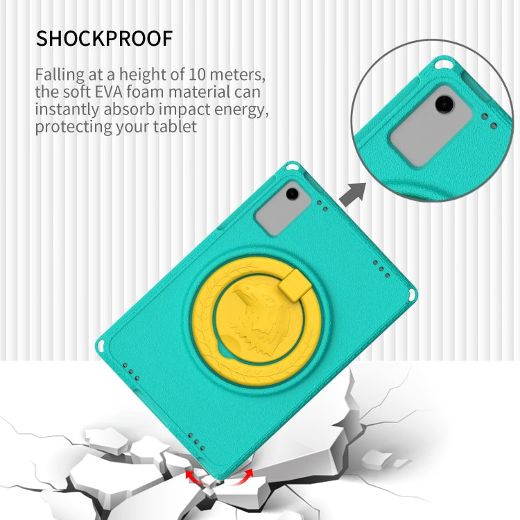 For Samsung Galaxy Tab A11+ / A9+ EVA Hybrid PC Shockproof Tablet Case with Frame(Glacial Green) by buy2fix