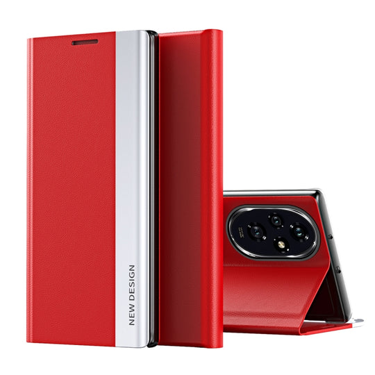 For Honor 200 Pro Side Electroplated Adsorption Leather Phone Case(Red)