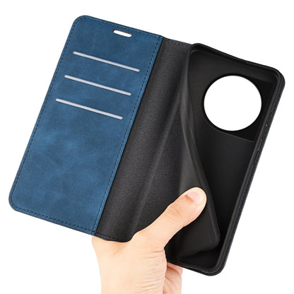 For OnePlus 11 Retro-skin Magnetic Suction Leather Phone Case(Dark Blue) by buy2fix