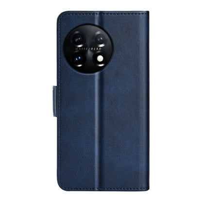 For OnePlus 11 Dual-side Magnetic Buckle Leather Phone Case(Dark Blue) by buy2fix
