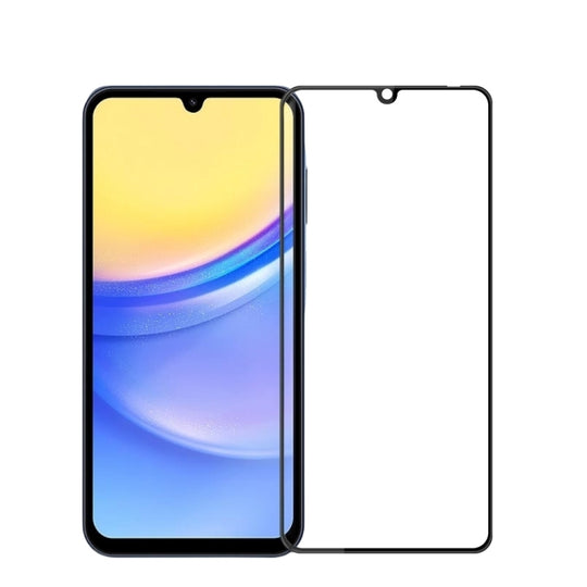 For Samsung Galaxy A15 MOFI 9H 3D Explosion-proof Curved Screen Tempered Glass Film(Black)