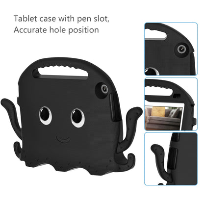 For Lenovo Tab M10 3rd Gen 10.1 TB-328 Octopus Style EVA Hybrid PC Shockproof Tablet Case with Strap(Black) - Lenovo by buy2fix | Online Shopping UK | buy2fix