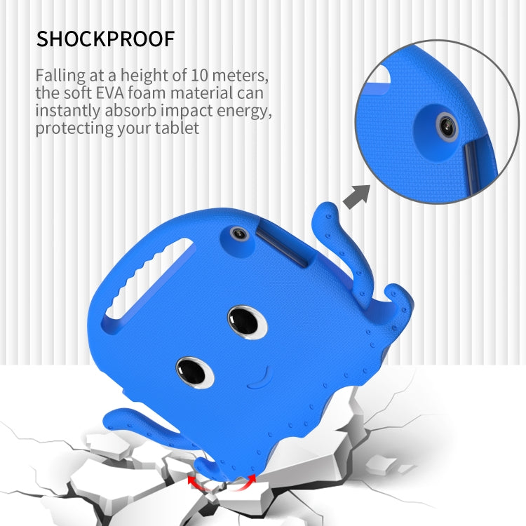 For Lenovo Tab M10 3rd Gen 10.1 TB-328 Octopus Style EVA Hybrid PC Shockproof Tablet Case with Strap(Blue) - Lenovo by buy2fix | Online Shopping UK | buy2fix