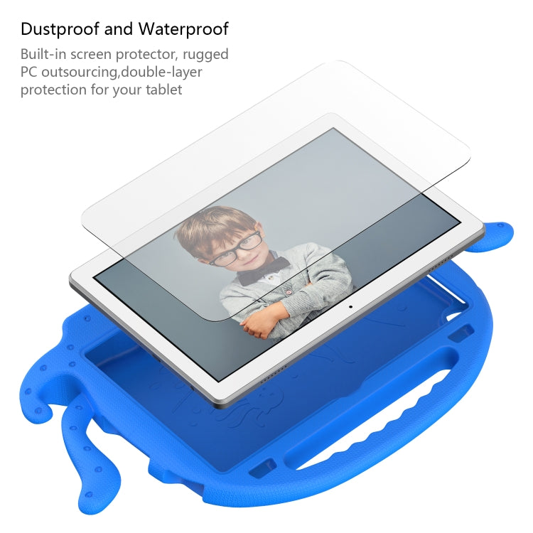 For Lenovo Tab M10 3rd Gen 10.1 TB-328 Octopus Style EVA Hybrid PC Shockproof Tablet Case with Strap(Blue) - Lenovo by buy2fix | Online Shopping UK | buy2fix