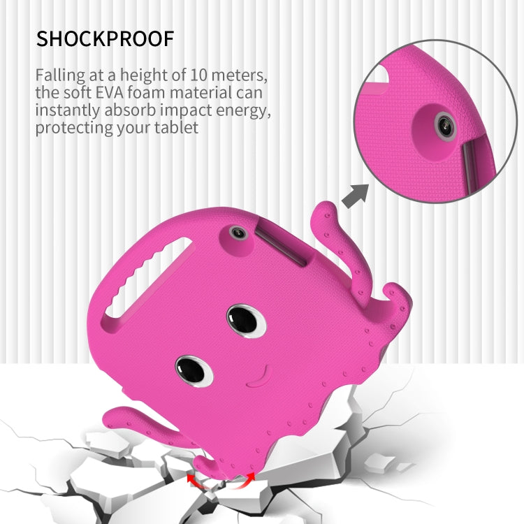 For Lenovo Tab M10 3rd Gen 10.1 TB-328 Octopus Style EVA Hybrid PC Shockproof Tablet Case with Strap(Rose Red) - Lenovo by buy2fix | Online Shopping UK | buy2fix