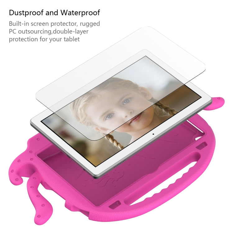 For Lenovo Tab M10 3rd Gen 10.1 TB-328 Octopus Style EVA Hybrid PC Shockproof Tablet Case with Strap(Rose Red) - Lenovo by buy2fix | Online Shopping UK | buy2fix