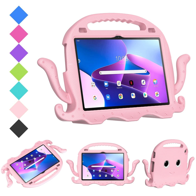 For Lenovo Tab M10 3rd Gen 10.1 TB-328 Octopus Style EVA Hybrid PC Shockproof Tablet Case with Strap(Pink) - Lenovo by buy2fix | Online Shopping UK | buy2fix