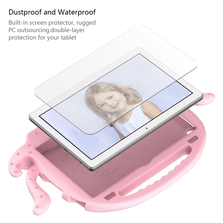 For Lenovo Tab M10 3rd Gen 10.1 TB-328 Octopus Style EVA Hybrid PC Shockproof Tablet Case with Strap(Pink) - Lenovo by buy2fix | Online Shopping UK | buy2fix