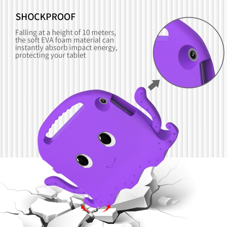 For Lenovo Tab M10 3rd Gen 10.1 TB-328 Octopus Style EVA Hybrid PC Shockproof Tablet Case with Strap(Purple) - Lenovo by buy2fix | Online Shopping UK | buy2fix