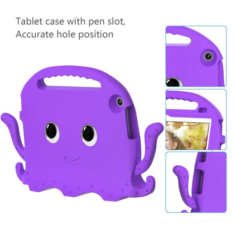 For Lenovo Tab M10 3rd Gen 10.1 TB-328 Octopus Style EVA Hybrid PC Shockproof Tablet Case with Strap(Purple) - Lenovo by buy2fix | Online Shopping UK | buy2fix