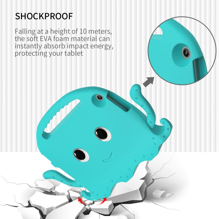 For Lenovo Tab M10 3rd Gen 10.1 TB-328 Octopus Style EVA Hybrid PC Shockproof Tablet Case with Strap(Glacial Green) - Lenovo by buy2fix | Online Shopping UK | buy2fix