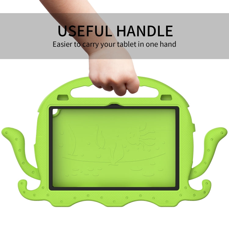 For Lenovo Tab M10 3rd Gen 10.1 TB-328 Octopus Style EVA Hybrid PC Shockproof Tablet Case with Strap(Grass Green) - Lenovo by buy2fix | Online Shopping UK | buy2fix