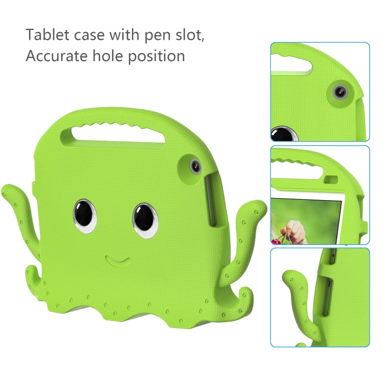 For Lenovo Tab M10 3rd Gen 10.1 TB-328 Octopus Style EVA Hybrid PC Shockproof Tablet Case with Strap(Grass Green) - Lenovo by buy2fix | Online Shopping UK | buy2fix