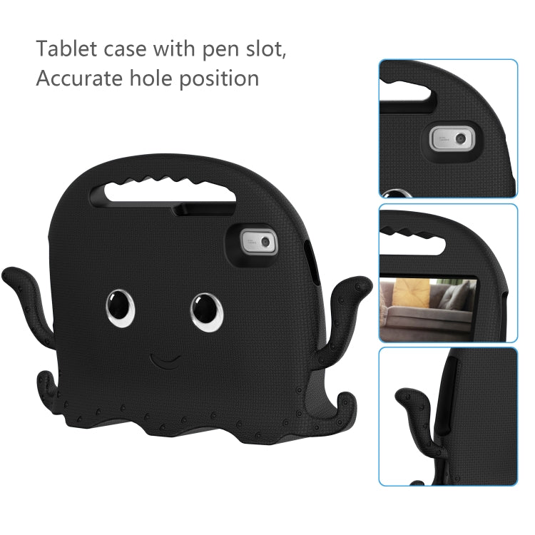 For Lenovo Tab M9 2023 Octopus Style EVA Hybrid PC Shockproof Tablet Case with Strap(Black) - Lenovo by buy2fix | Online Shopping UK | buy2fix