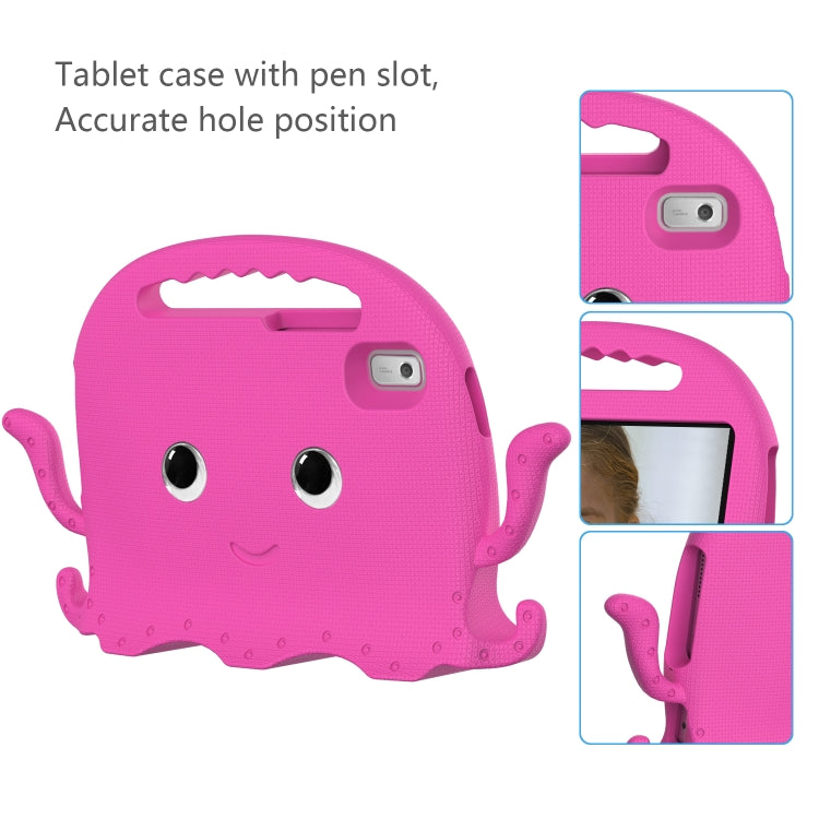 For Lenovo Tab M9 2023 Octopus Style EVA Hybrid PC Shockproof Tablet Case with Strap(Rose Red) - Lenovo by buy2fix | Online Shopping UK | buy2fix