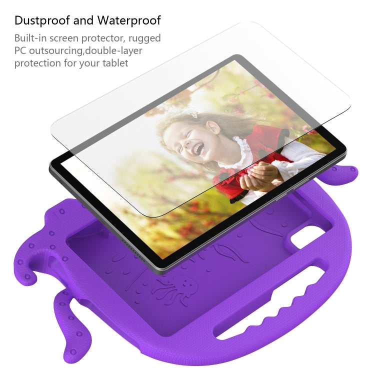 For Lenovo Tab M9 2023 Octopus Style EVA Hybrid PC Shockproof Tablet Case with Strap(Purple) - Lenovo by buy2fix | Online Shopping UK | buy2fix