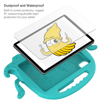 For Lenovo Tab M9 2023 Octopus Style EVA Hybrid PC Shockproof Tablet Case with Strap(Glacial Green) - Lenovo by buy2fix | Online Shopping UK | buy2fix