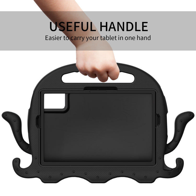 For Lenovo Tab M11 /Xiaoxin Pad 11 2024 Octopus Style EVA Hybrid PC Shockproof Tablet Case with Strap(Black) by buy2fix