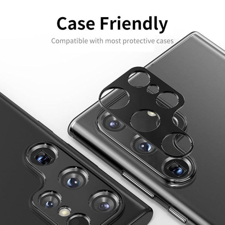 For Samsung Galaxy S23 5G / S23+ 5G ENKAY Hat-Prince Aluminium Alloy Camera Lens Protector Full Cover(Black) by ENKAY