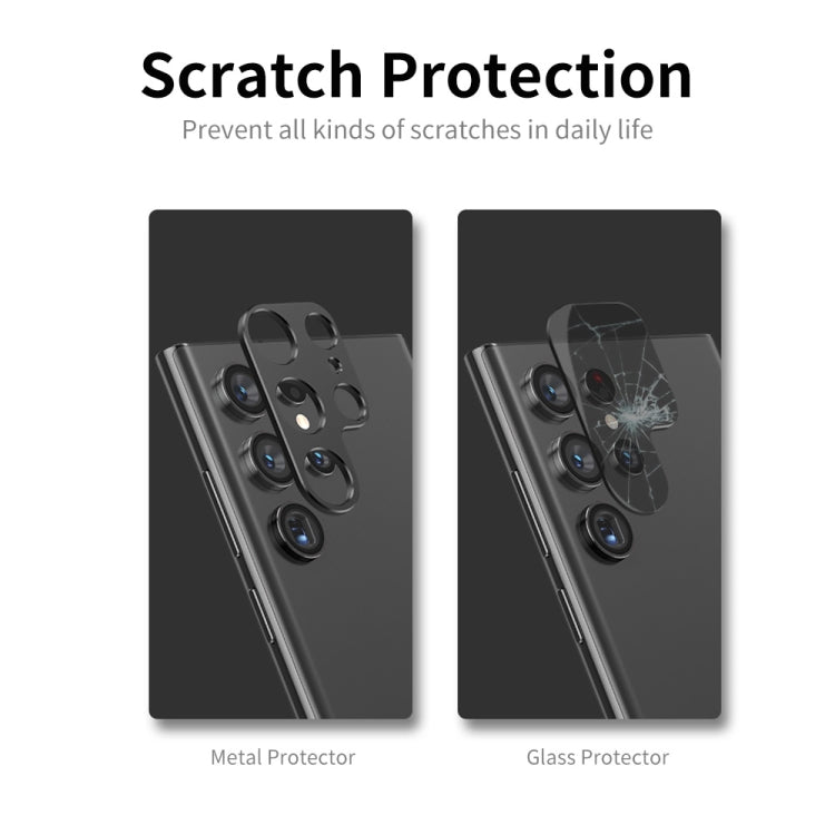 For Samsung Galaxy S23 5G / S23+ 5G ENKAY Hat-Prince Aluminium Alloy Camera Lens Protector Full Cover(Black) by ENKAY