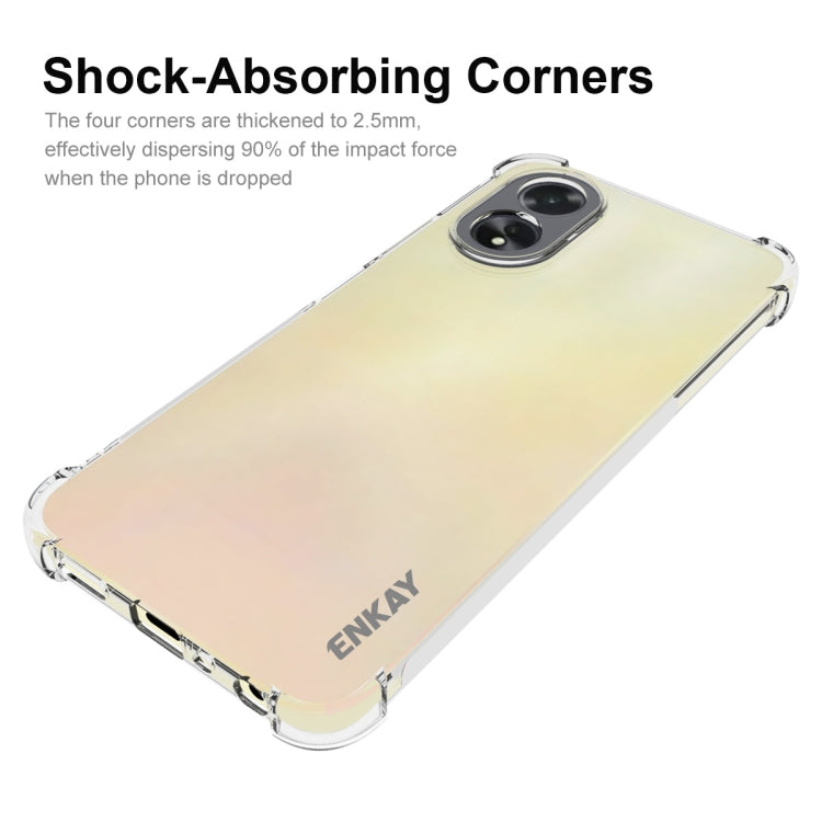 For OPPO A18 4G / A38 4G ENKAY Clear TPU Shockproof Anti-slip Phone Case - A18 Cases by ENKAY | Online Shopping UK | buy2fix