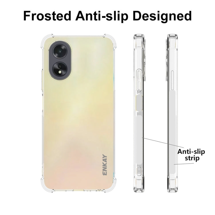 For OPPO A18 4G / A38 4G ENKAY Clear TPU Shockproof Anti-slip Phone Case - A18 Cases by ENKAY | Online Shopping UK | buy2fix