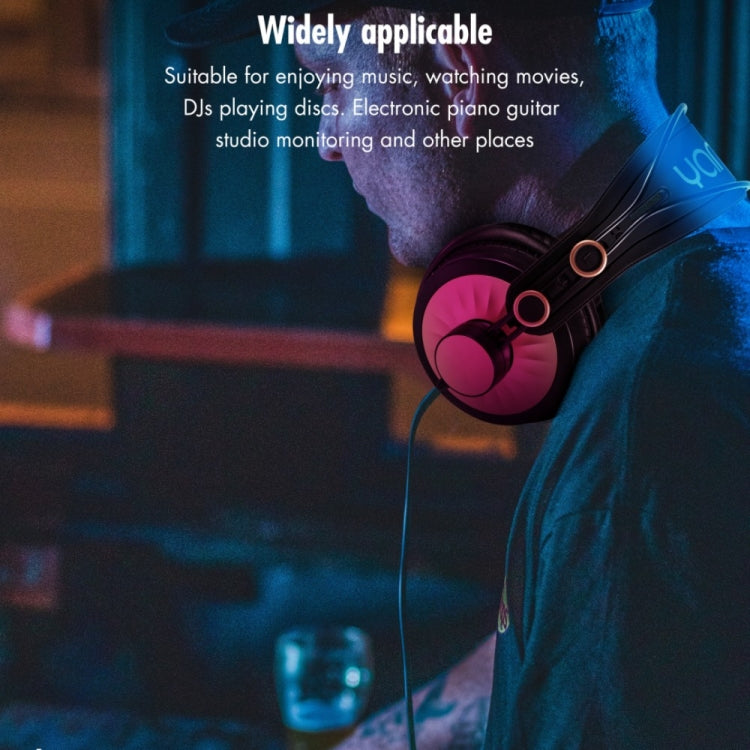 Yanmai D68-A Foldable Lightweight Recording Monitor Headphone(Golden) - Multimedia Headset by Yanmai | Online Shopping UK | buy2fix